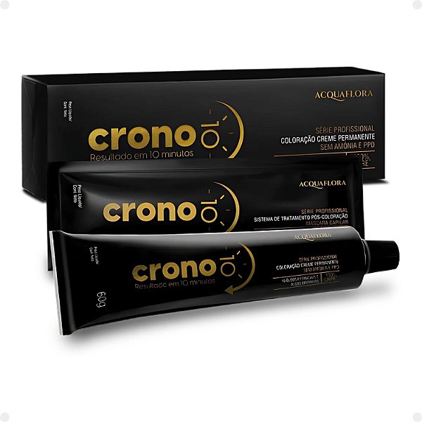 Coloração Creme Permanente Acquaflora Crono 10 minutos 3.0 Castanho Escuro 60g