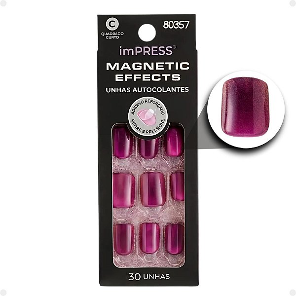 Unha Autocolante Kiss Ny imPress Magnetic Effects Better Levels IMME302B