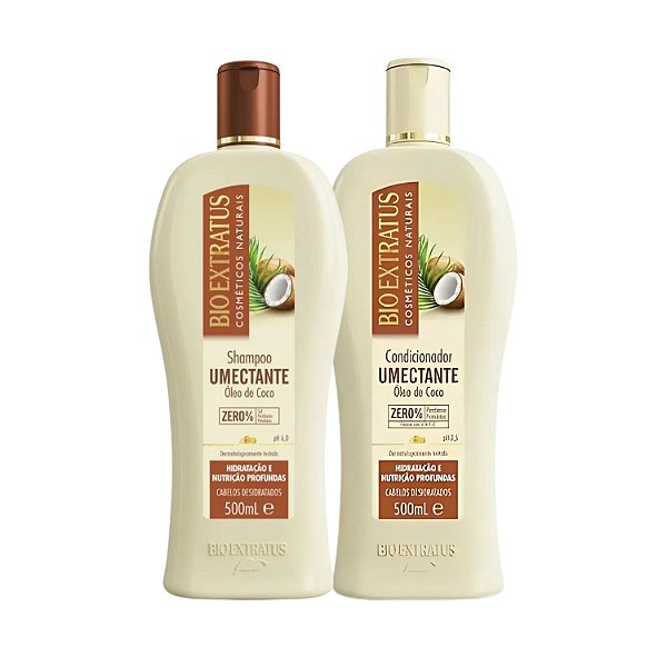 Kit Bio Extratus Umectante Óleo de Coco: Shampoo e Condicionador 500ml