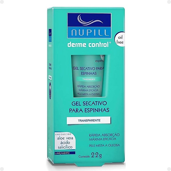Gel Secativo Para Espinhas Transparente Nupill Derme Control 22g