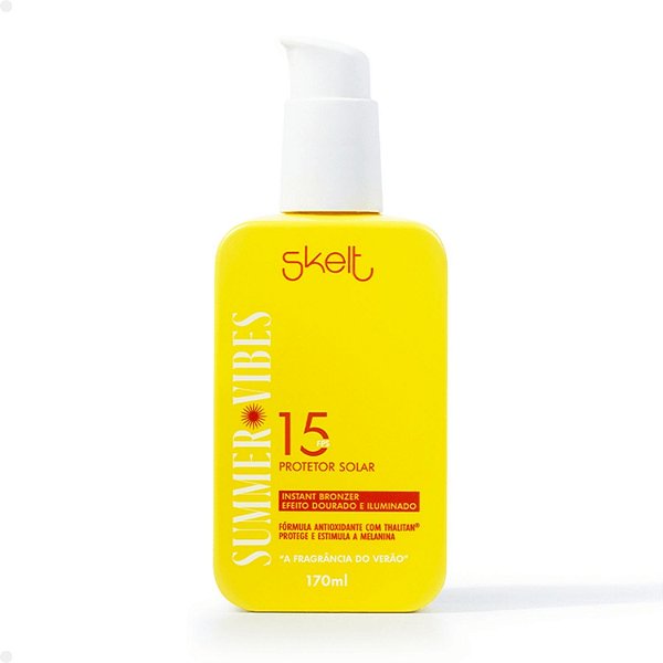 Protetor Solar Skelt Summer Vibes Fps 15 Instant Bronzer 170ml