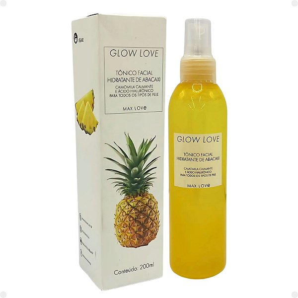 Tônico Facial Hidratante Max Love Glow Love Abacaxi Todos os Tipos de Pele 200ml