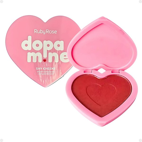 Blush Compacto Ruby Rose Dopamine Shy Cheeks Pinky Promise Hb-F1002-3