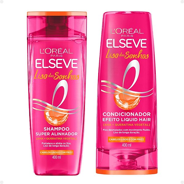 Kit Elseve Liso Dos Sonhos: Shampoo e Condicionador 400ml
