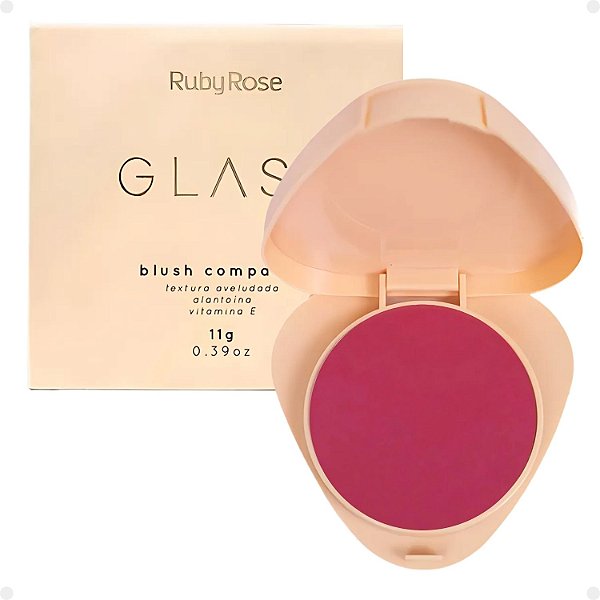 Blush Compacto Ruby Rose Glass Gb80 Hb-6120-8