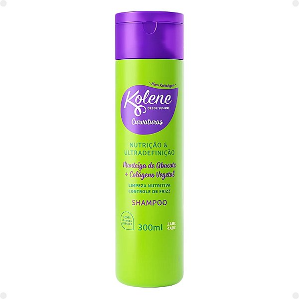 Shampoo Kolene Curvaturas Nutrição e Ultradefinição 300ml