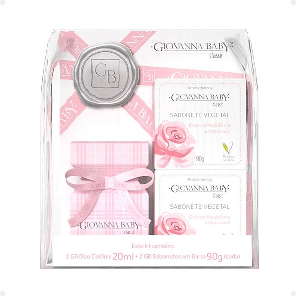 Kit Giovanna Baby Classic: 1 Deo Colônia e 2 Sabonetes Vegetais