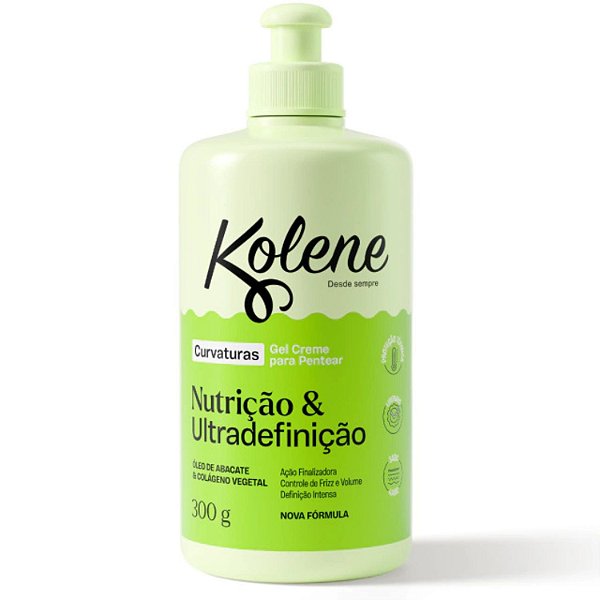 Gel Creme para Pentear Kolene Curvaturas Nutrição e Ultradefinição 300g
