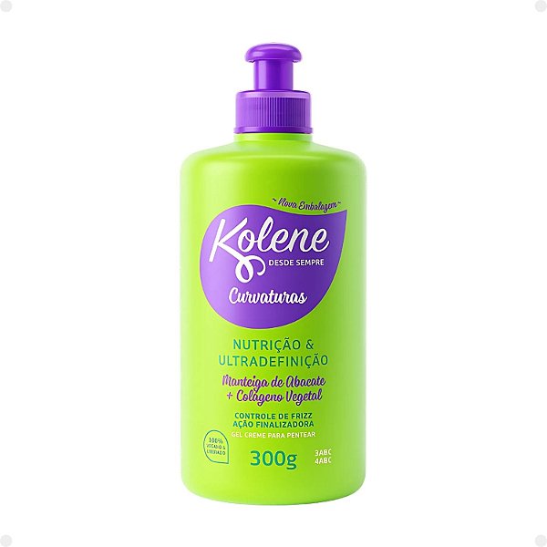 Gel Creme para Pentear Kolene Curvaturas Nutrição e Ultradefinição 300g