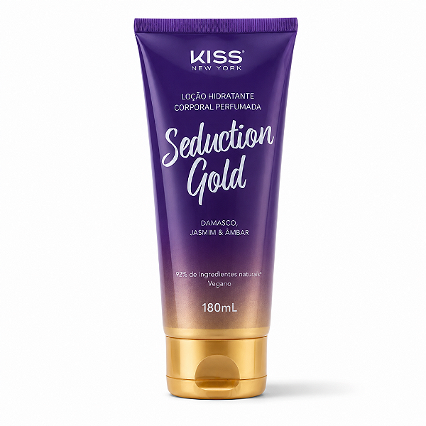 Loção Hidratante Corporal Kiss New York Seduction Gold LCB06B 180ml