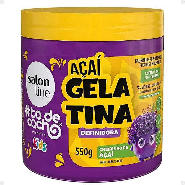 Gelatina Definidora Salon Line Kids #todecacho Açaí 550g