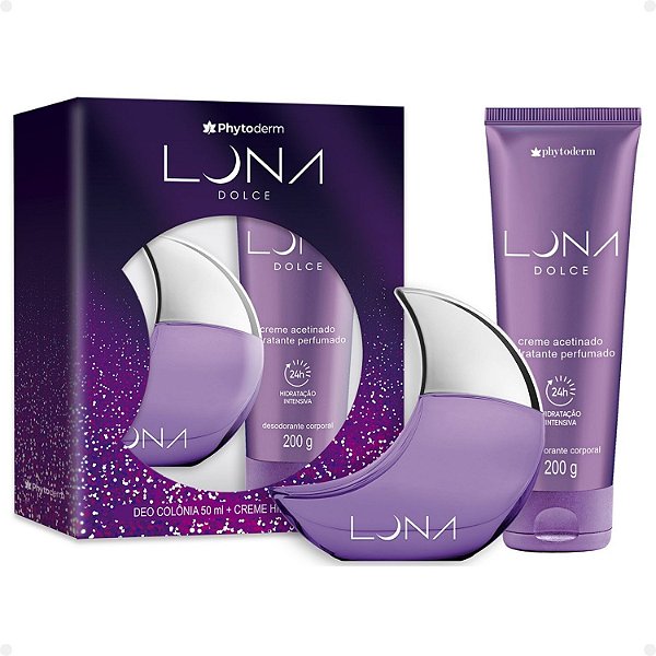 Kit Phytoderm Luna Dolce: Deo Colônia 50ml e Creme Hidratante Acetinado 200g