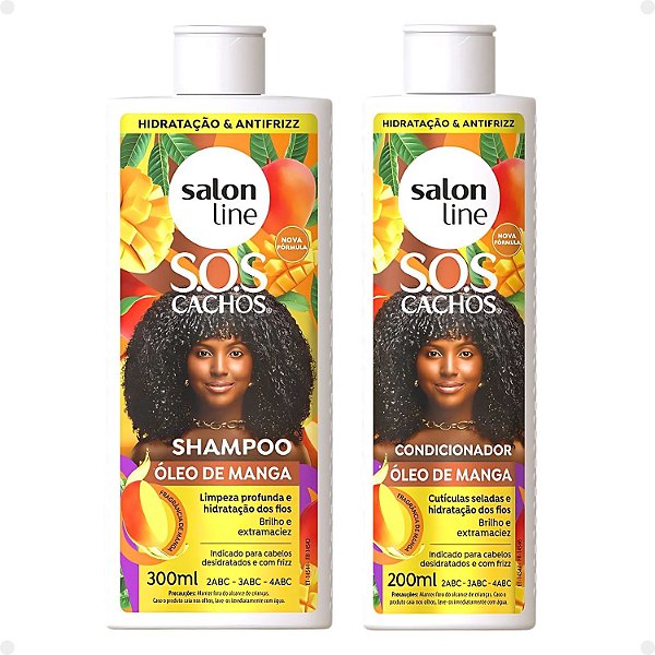 Kit Salon Line SOS Cachos: Shampoo 300ml e Condicionador 200ml Óleo de Manga