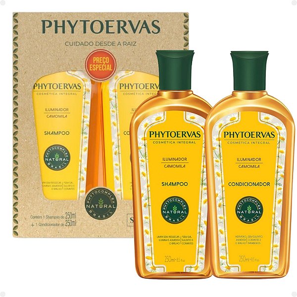 Kit Phytoervas Iluminador Camomila: Shampoo e Condicionador 250ml