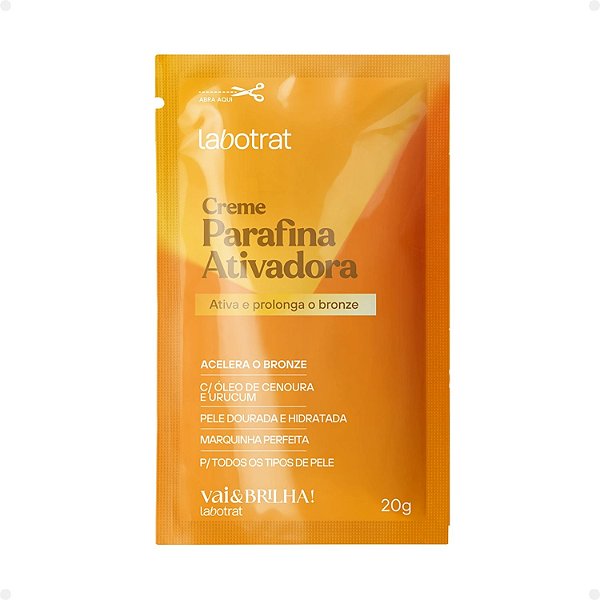 Creme Parafina Ativadora Labotrat Vai & Brilha! Cenoura E Orucum 20g