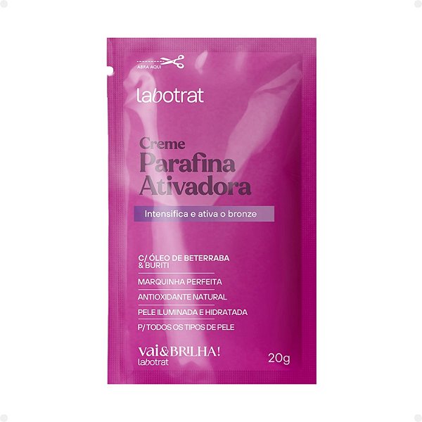 Creme Parafina Ativadora Labotrat Vai & Brilha! Beterraba E Buriti 20g