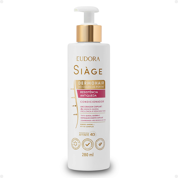 Condicionador Eudora Siàge Dermohair Resistência Antiqueda 280ml