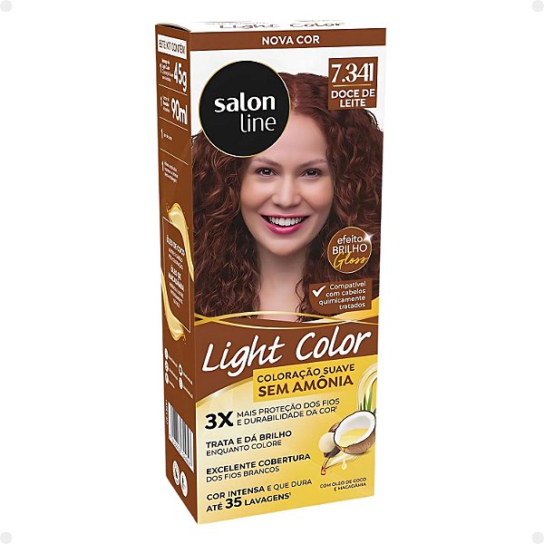 Coloração Suave Salon Line Light Color 7.341 Doce de Leite