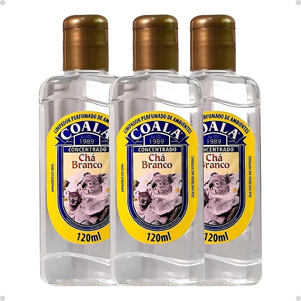 Kit Coala: 3 Limpador Perfumado Chá Branco 120ml