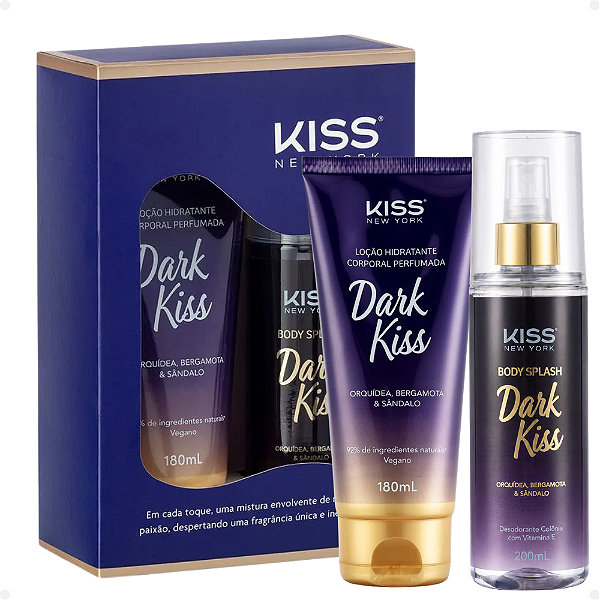 Kit Corporal Kiss New York Dark Kiss: Body Splash e Loção Hidratante