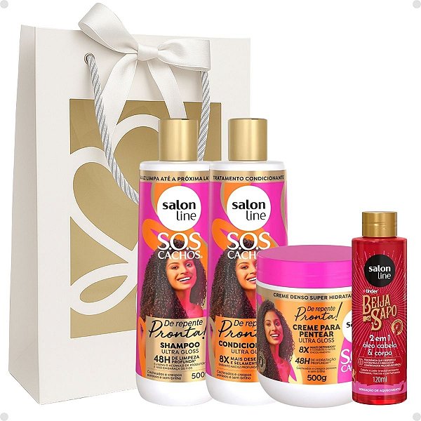 Kit Presente Salon Line De Repente Pronta!: Shampoo, Condicionador e Creme Pentear + Mimo Exclusivo