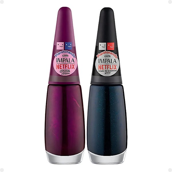 Kit Esmaltes Impala Netflix Maratonando: Uma Nova Temporada e Cheio de Suspense 7,5ml