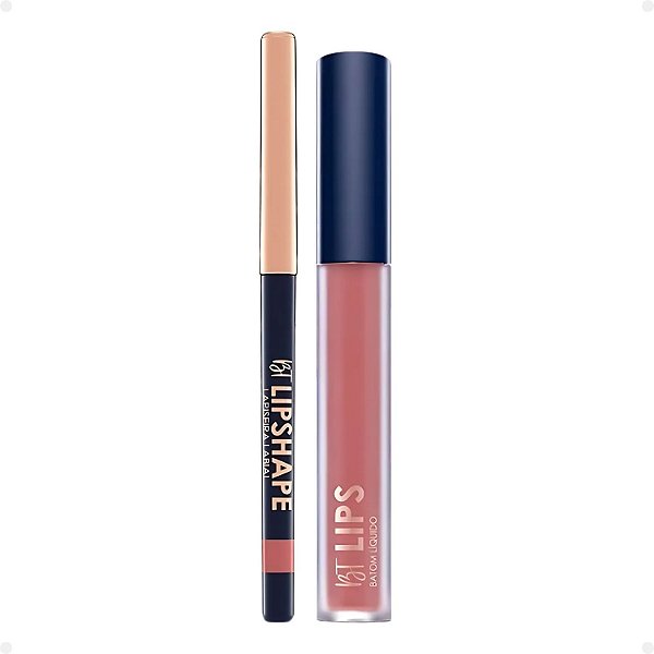 Kit Bruna Tavares Bt: Batom Líquido Victoria e Lapiseira Labial Rose Brown
