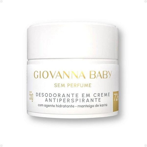 Desodorante Em Creme Antiperspirante Giovanna Baby Sem Perfume 72h 55g