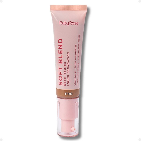 Base Líquida Ruby Rose Soft Blend F90 Média Cobertura 30g Hb-M301-9