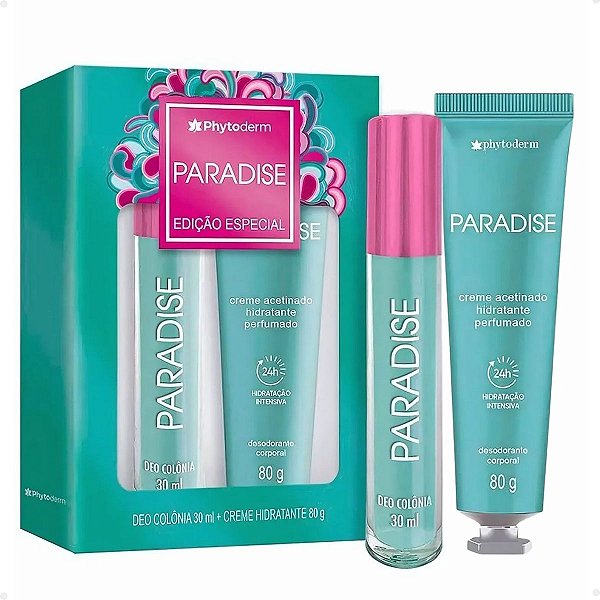 Kit Phytoderm Paradise: Deo Colônia 30ml e Hidratante 80g