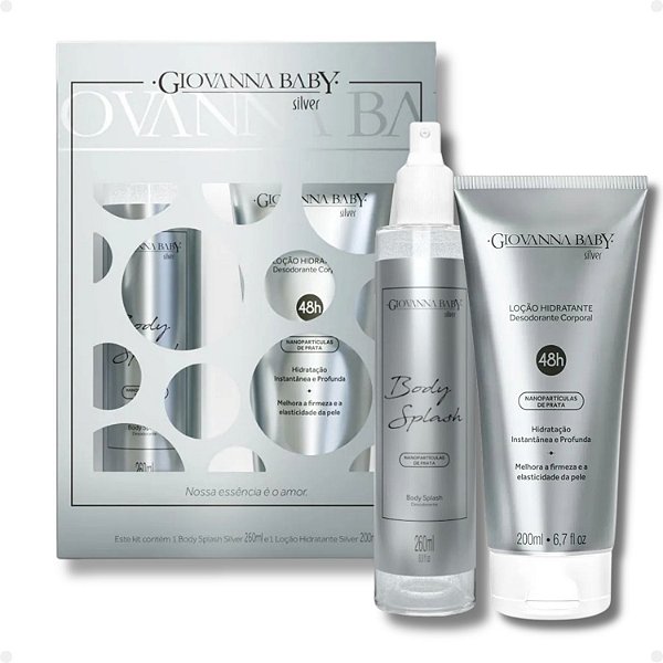 Kit Giovanna Baby Silver: 1 Body Splash e 1 Loção Hidratante