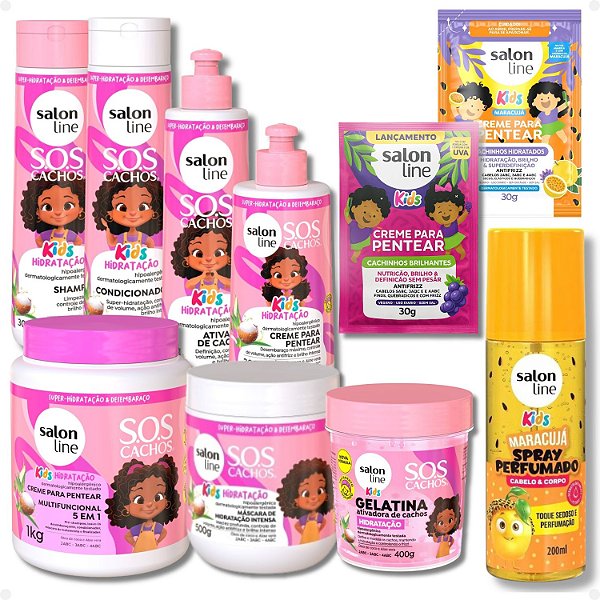 Kit Salon Line Kids Hidratação Completo + Mimos