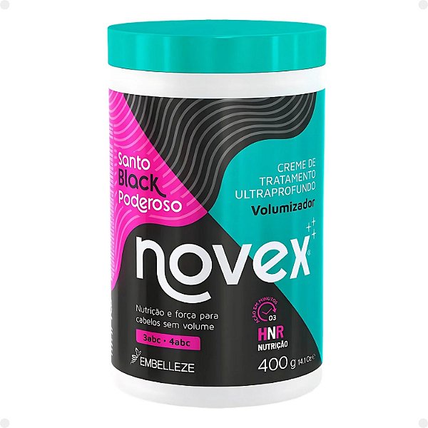 Creme de Tratamento Novex Volumizador Santo Black Poderoso 400g