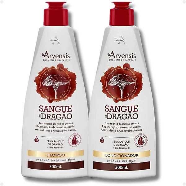 Kit Arvensis Sangue de Dragão: Shampoo e Condicionador 300ml