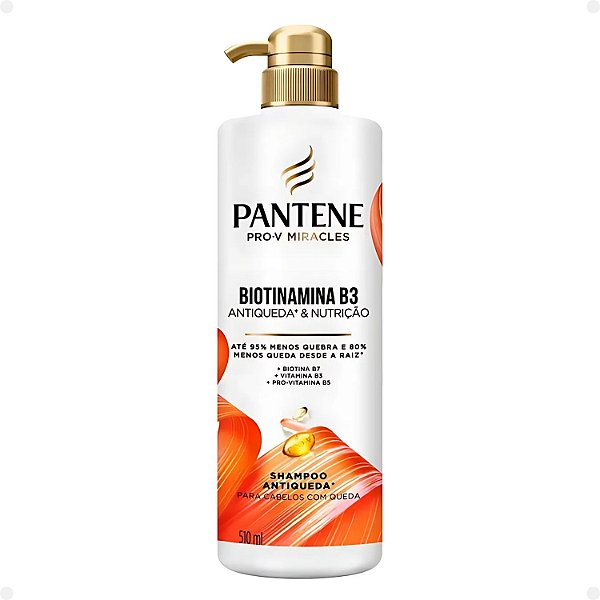Shampoo Pantene Pro-v Miracles Biotinamina B3 Antiqueda e Nutrição 510ml