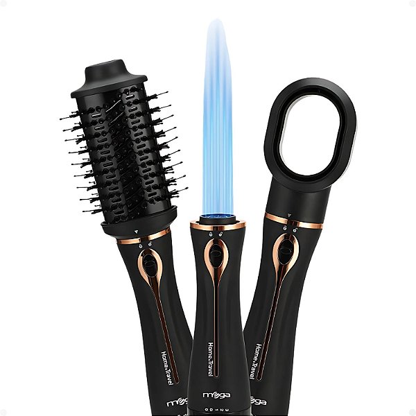 Escova Secadora Mega Home e Travel 3x1 1200w Bivolt