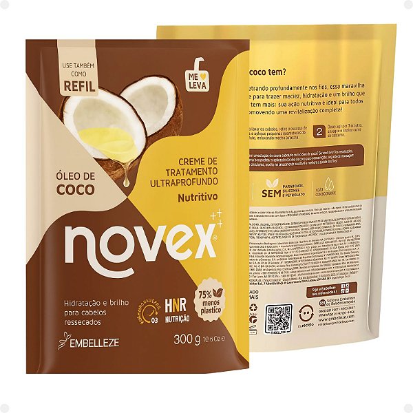 Refil Creme de Tratamento Novex Óleo de Coco Nutritivo 300g