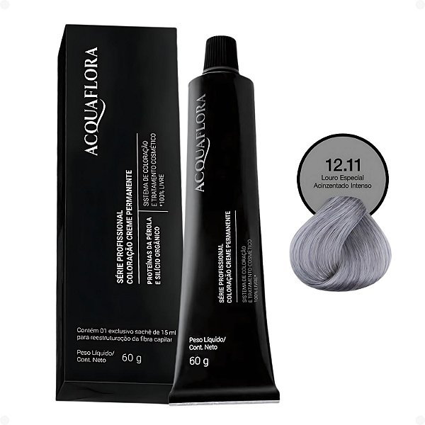 Coloração Creme Acquaflora 12.11 Louro Especial Acinzentado Intenso 60g