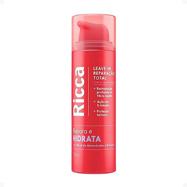 Leave-In Reparação Total Ricca Repara e Hidrata 50ml