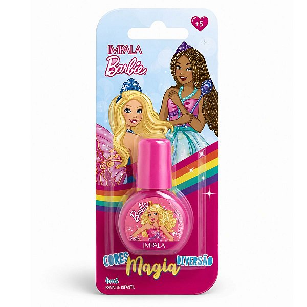 Esmalte Infantil Impala Barbie Reino Cor de Rosa 6ml