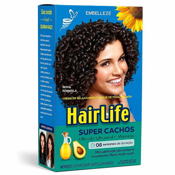 Creme Para Relaxamento Tioglicolato Embelleze HairLife Super Cachos Óleo de Girassol e Abacate