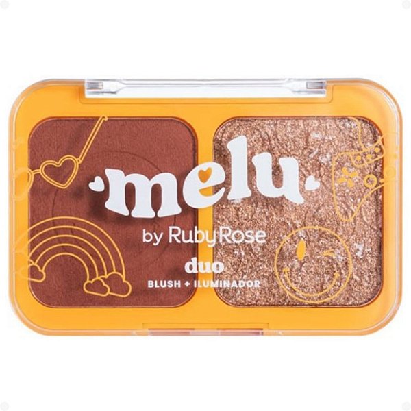Duo Blush e Iluminador Melu New Rules Dreams RR-1002-3