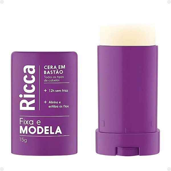 Cera Capilar em Bastão Ricca Fixa e Modela 12h Sem Frizz