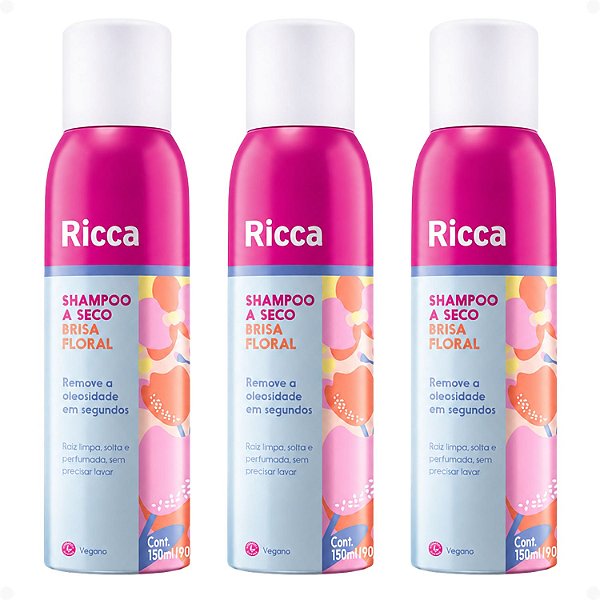 Kit Ricca Shampoo A Seco: 3 Brisa Floral 150ml