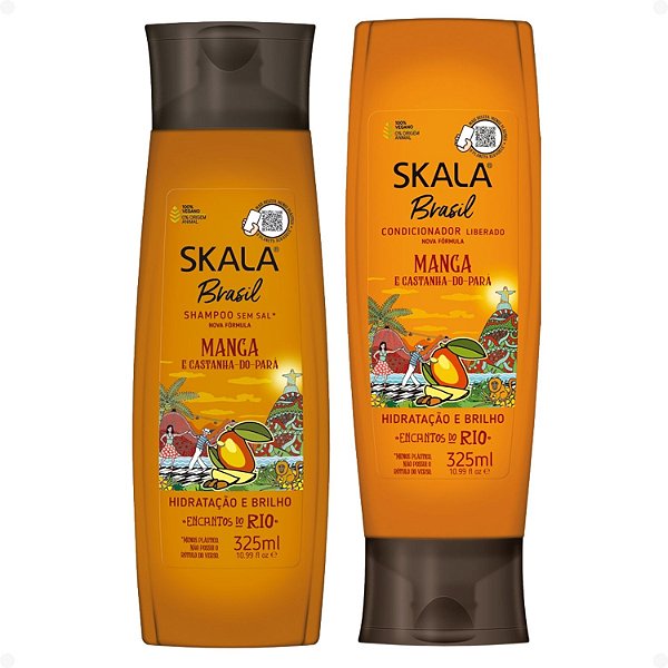 Kit Skala Brasil Manga e Castanha do Pará: Shampo e Condicionador 325ml