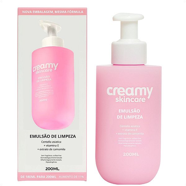 Emulsão de Limpeza Facial Creamy Skincare 200ml
