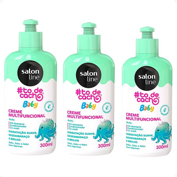Kit Salon Line Baby #todecachinho: 3 Creme Multifuncional 300ml