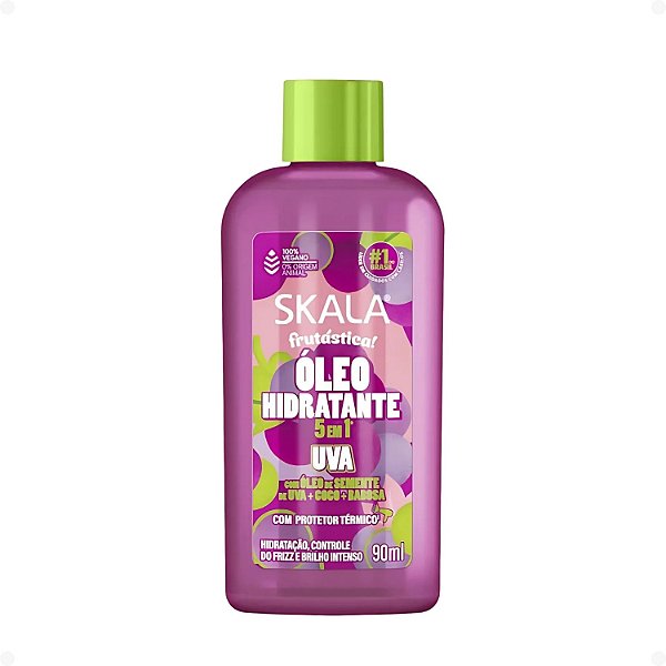 Óleo Hidratante Skala Frutástica! 5 em 1 Uva Com Protetor Térmico 90ml