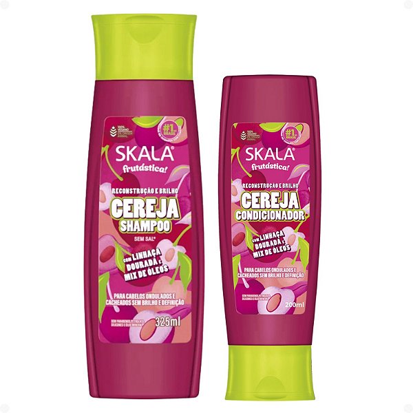 Kit Skala Frutástica Cereja: Shampoo 325ml e Condicionador 200ml