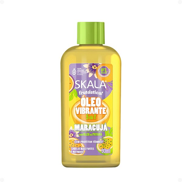 Óleo Vibrante Capilar Skala Frutástica! 5 em 1 Maracujá Com Protetor Térmico 90ml